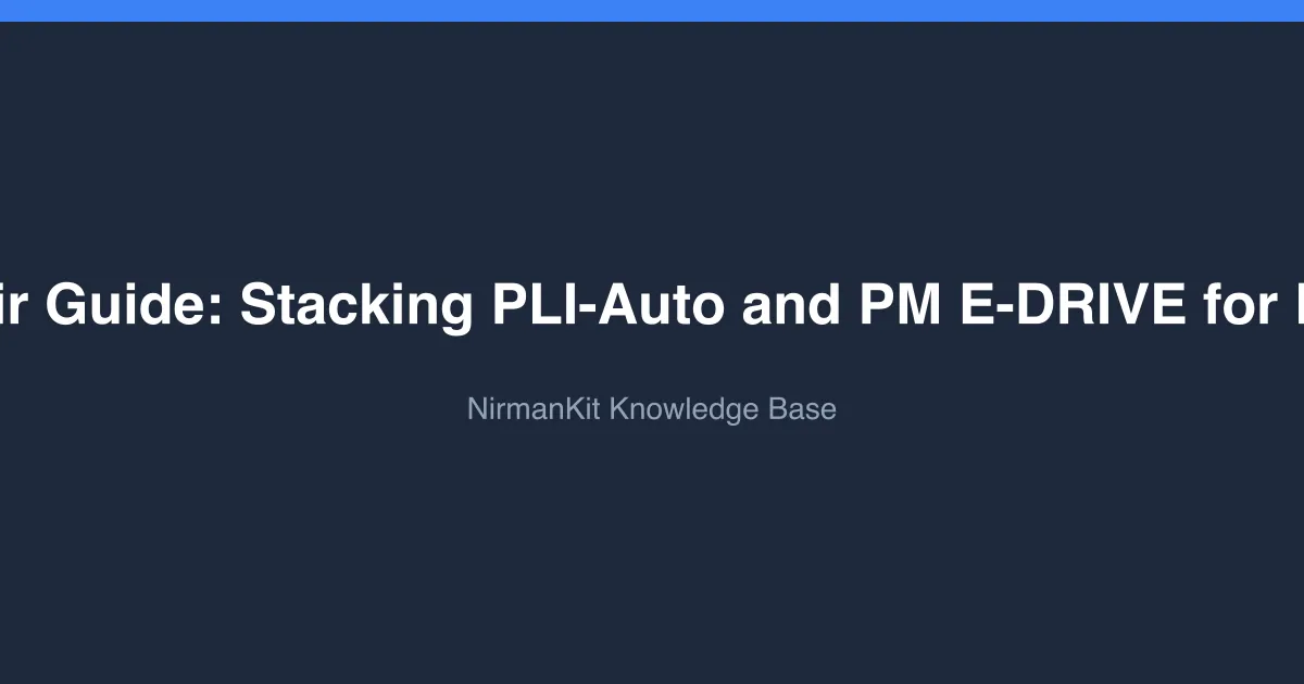 Scheme Pair Guide: Stacking PLI-Auto and PM E-DRIVE for EV Startups